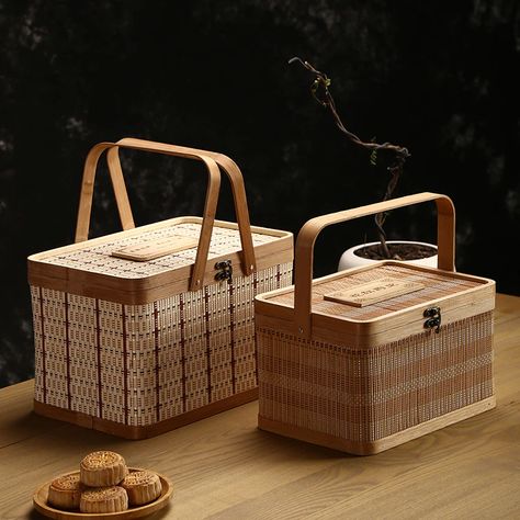 Smarter Shopping, Better Living! Aliexpress.com Picnic Basket Design, Bamboo Box Packaging, Eco-friendly Straw Bag With Bamboo Handle For Picnics, Luxury Picnic Basket, Eco Packaging Design, Edible Bird's Nest, Eco-friendly Basket Shoulder Bag With Bamboo Handle, Eco Packaging, Toy Storage Baskets