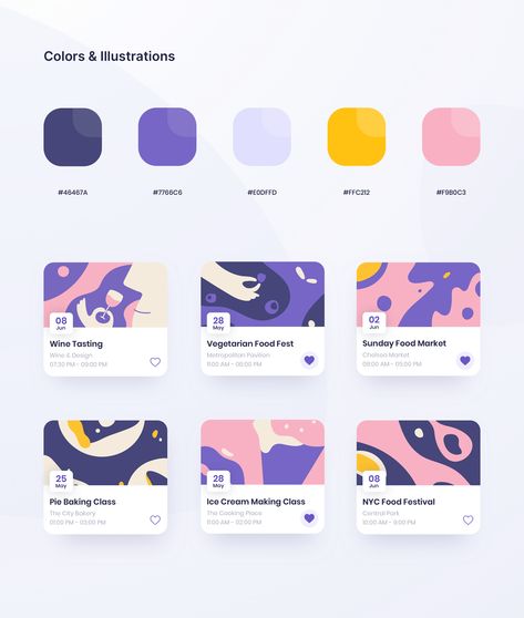 Ux Color Palette, Ui Color Palette, การออกแบบ Ui Ux, 블로그 디자인, To Do App, Inspiration Typographie, Event App, Flat Color Palette, Ui Ux 디자인