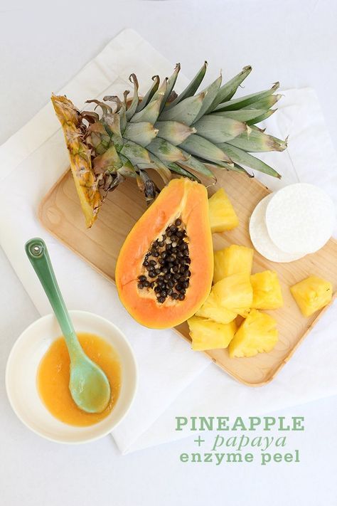 Diy Acne Mask, Face Mask Peel Off, Acne Scar Diy, Enzyme Mask, Enzyme Peel, Beauty Tutorial, Papaya Enzyme, Acne Face Mask, Diy Acne