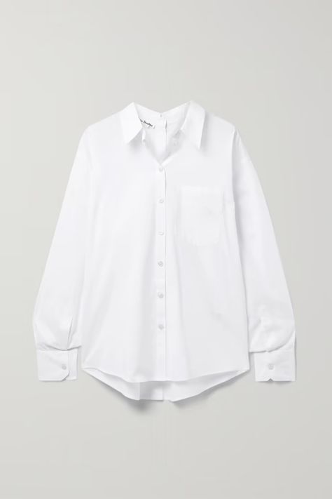 ACNE STUDIOS Pinstriped cotton Oxford shirt Tailored Style, Capsule Wardrobe Essentials, Acne Shop, Timeless Wardrobe Staples, Oxford Shirt, Button Placket, Net A Porter, Chest Pocket, Capsule Wardrobe