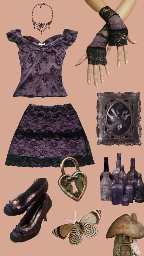 Whimsigoth Outfits, Goth Outfit Inspo, Goth Fits, Goth Fairycore, Whimsical Goth, Whimsy Goth, Witch Outfit, Thrift Inspo, Whimsical Fashion