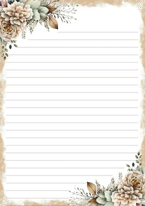 Background For Letter Writing, Print Paper Design, Letter Writing Paper Printable, Vintage Writing Paper, Free Printable Stationery Paper, Image Zen, Nature Writing, Writing Paper Template, Printable Lined Paper