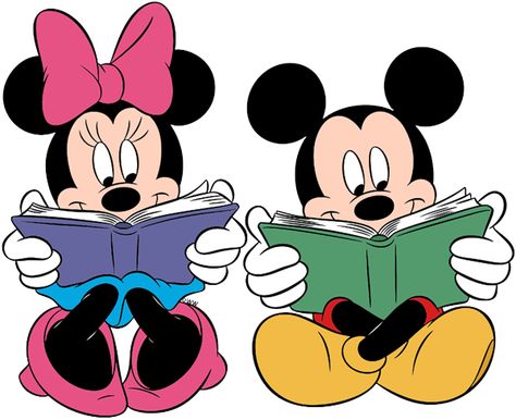 Mickey Mouse Preschool, Mickey And Minnie Tattoos, Mickey Mouse Classroom, Minnie Mouse Clipart, Mickey Mouse Printables, Miki Mouse, Mickey Mouse Clipart, Reading Cartoon, Minnie Mouse Cartoons