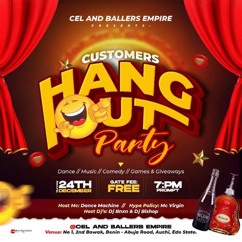 Funny version of club hangout party design Hangout Flyer Design, Quote Symbol, Computer Basic, Graphic Design Flyer, Graphic Design Lessons, House Party, Party Design, Flyer Template, Banner Design