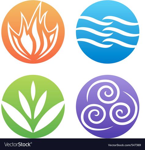 Four Elements Logo, Elements Logo Design, Elements Logo, Earth Air Fire Water, Elements Earth, Ancient Tattoo, 4 Element, Element Symbols, Air Fire