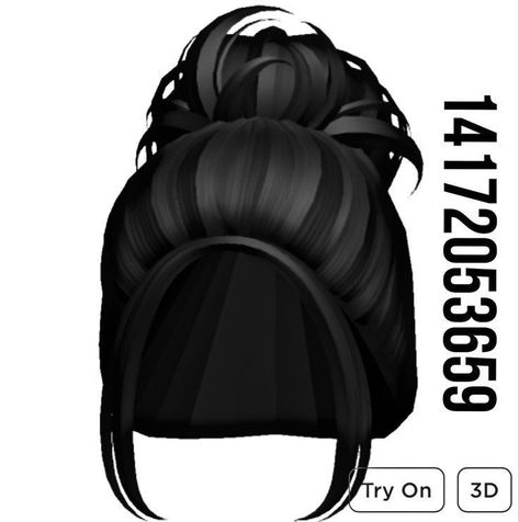 Black Hair Id Roblox, Brown Hair Roblox Id, Zombie Hair, Black Hair Bun, Brown Hair Roblox, Roblox Brookhaven, Hair Codes, Bloxburg Decals Codes Wallpaper, Y2k Hair