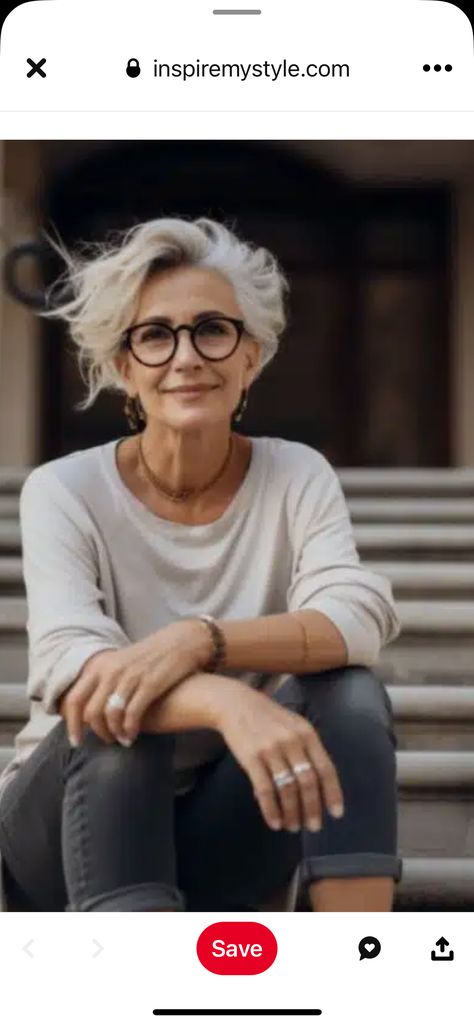 Hairstyle With Glasses, Grey Hair And Glasses, Grey Hair Don't Care, Best Eyeglasses, Salt And Pepper Hair, Funny V, Hairstyles With Glasses, Step By Step Hairstyles, Transition To Gray Hair