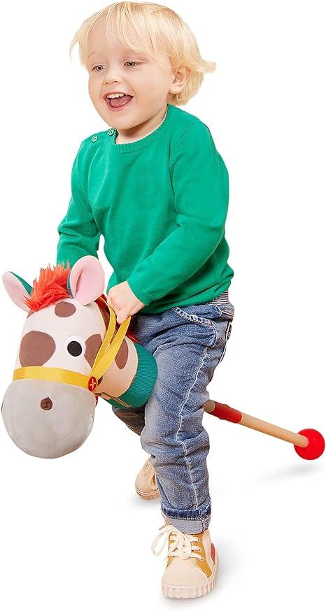 Amazon.com: Battat – Classic Hobby Horse – Plush Stick Horse – Wooden Pole & Sensory Textures – Realistic Sounds – 2 Years + – Pony Pal Stick Pony, Horse Games, Stick Horses, Wooden Poles, Toy Horse, Hobby Horse, Curvy Women Outfits, Women Outfits, Horse Head