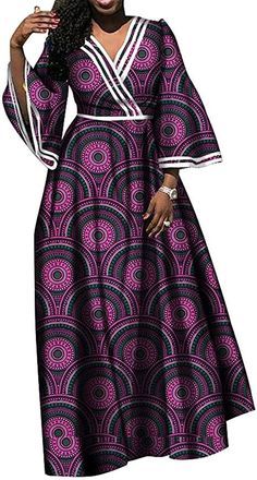 African Print Dresses Casual, African Dresses For Women Long, Dresses For Women Long Sleeve, Long African Dresses, Best African Dresses, Afrikaanse Mode, African Wear Dresses, African Clothes, African Maxi Dresses