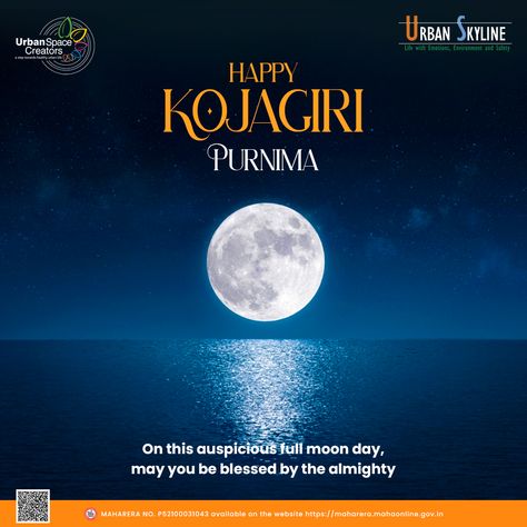 On this Kojagiri Lakshmi Puja, may your home be filled with joy, prosperity, and peace. Best wishes to you and your family.🌝🌼💫 #UrbanSpaceCreators #UrbanSkylinePhase2 #realestate #kojagiri #kojagiripornima #fullmoon #night #milk #sweet #moonlight Shard Purnima, Kojagiri Purnima Banner, Kojagiri Purnima, Sharad Purnima, Lakshmi Puja, Cute Good Morning, You Are Blessed, Urban Spaces, Social Media Banner