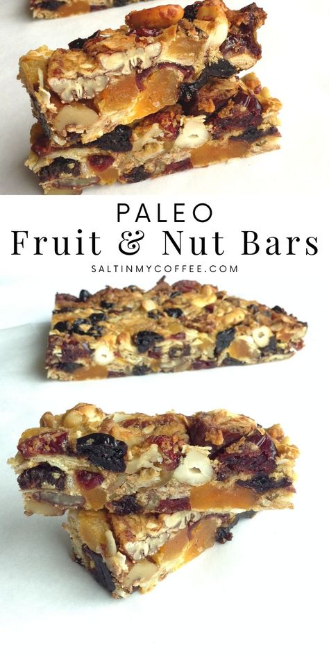 Honey Nut Bars, Granola Bar Recipes, Healthy Granola Bar, Fruit Granola Bars, Fruit Bars Recipe, Dried Fruit Recipe, Snack Bar Recipes, Paleo Fruit, Paleo Bars