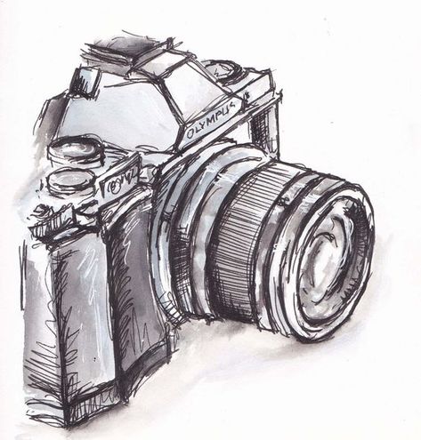 Camera Drawing Art, Marshmello Wallpapers, Camera Drawing, White Camera, Camera Art, Year 6, Pencil Art Drawings, Black And White Drawing, Book Art Drawings