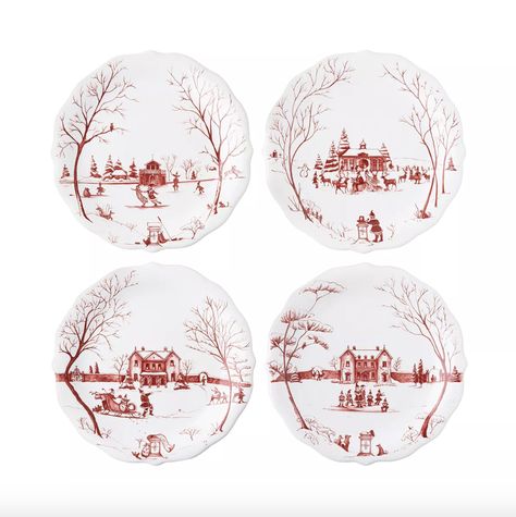 Kirchen Design, Christmas China Patterns, Juliska Country Estate, Dishware Sets, Christmas China, Candle Holder Decor, Sleigh Ride, Mrs Claus, Christmas Scenes