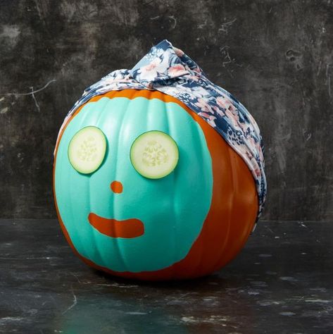 Decorated Pumpkin Ideas, Easy Pumpkin Faces, Pumpkin Face Carving, Pumpkin Designs Painted, Decorated Pumpkin, Decorated Pumpkins, Halloween Pumpkin Diy, Scary Halloween Pumpkins, No Carve Pumpkin Decorating