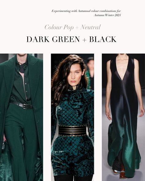 Green colour combination inspiration for this Autumn 🍂 . #coloranalysis #colouranalysis #coloranalyst #autumnfashion #springpalette #winterpalette #autumnpalette Deep Winter Aesthetic, Deep Green Aesthetic, True Winter Palette, Season Analysis, Winter Deep, Winter Collage, Colour Season, Winter Palette, Green Color Combinations