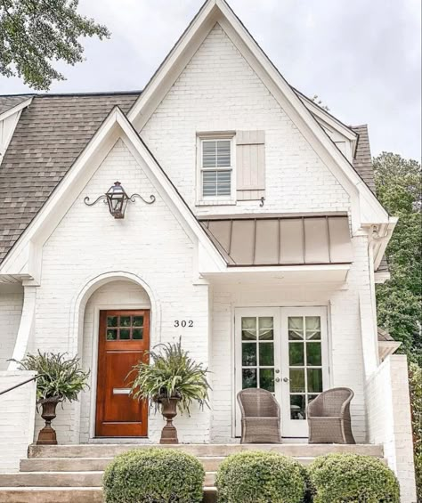 Modern Tudor Exterior, Tudor Exterior, Ella Woodward, Modern Tudor, Ranch House Exterior, Cottage Exteriors, House Paint Color Combination, Lucy Williams, Tudor Style Homes