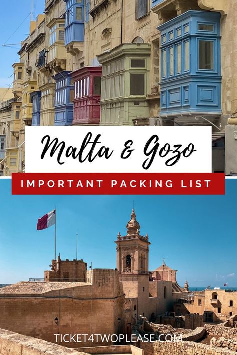 It is essential that you are prepared for your trip to Malta and Gozo by knowing exactly what you need to pack and what you need to prioritise in that suitcase. Things To Pack, Malta Gozo, Malta Travel, Europe Trip Itinerary, Travel Destinations Bucket Lists, Europe Itineraries, Places In Europe, Europe Travel Guide, Europe Travel Destinations