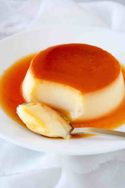 Banh Flan (Vietnamese Creme Caramel) - Scruff & Steph Purin Recipe, Japanese Pudding, Caramel Pudding, Geek Food, Easy Japanese Recipes, Custard Pudding, Custard Desserts, Creme Caramel, Japanese Dessert