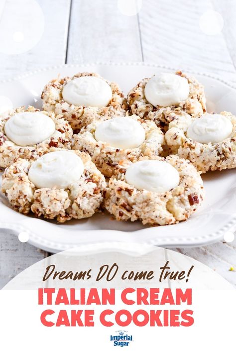 Graham Cracker Bars, Shower Recipes, Italian Cream Cakes, Italian Cream, Coconut Frosting, Sweet Bar, Spring Desserts, Crunchy Pecans, Crunchy Cookies