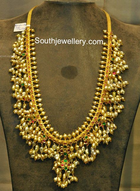 Gorgeous Gutta Pusal Haram Gutta Pusalu Jewellery, Pusalu Jewellery, Latest Jewellery Designs, Gutta Pusalu, Silver Jewellery Indian, Metal Clay Jewelry, Wedding Jewellery Collection, Indian Jewellery Design, Antique Gold Jewelry