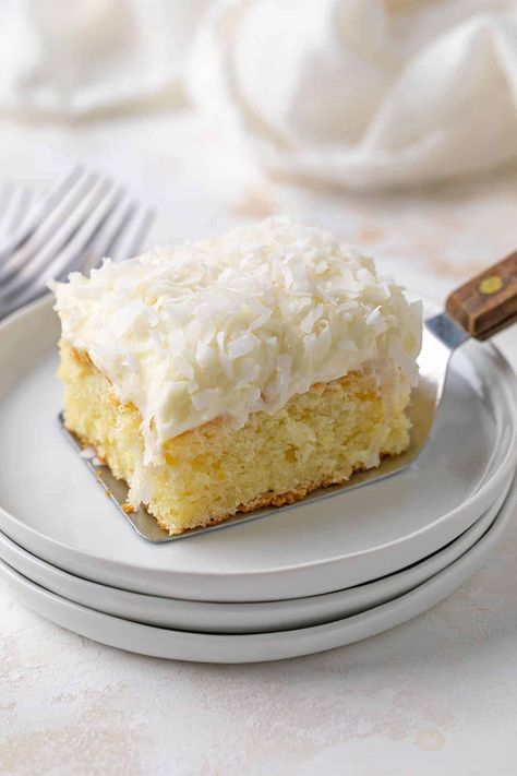 Coconut Sheet Cake, Coconut Sheet Cakes, Coconut Poke Cakes, Coconut Cream Cheese Frosting, Coconut Cream Cake, Sheet Cake Recipe, Coconut Cake Recipe, Coconut Frosting, Sheet Cake Recipes