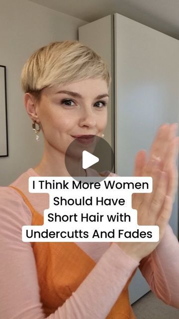 Egle Bee Skincare Lifestyle on Instagram: "There's something so fun and special about undercuts and fades. Have you tried it yet?   #shorthairclub #shorthaircommunity #undercut #undercutpixie #fade #stylingpixie #pixie #pixiegirl #pixiestyle #shorthair #shorthairgirl #shorthaircut #shorthairstyle #trumpiplaukai #trumpuplaukusukuosena #trumpuplaukukirpimas #lietuvaite #lietuvaite" Short Pixie Long Bangs, Undercut Women’s Hair, Short Bowlcut Women, Women Shaved Head Hairstyles, Growing Out Buzzcut Women, Undercut Short Hair Women, Micro Pixie Haircut, Shaved Pixie Haircut, Super Short Hair For Women