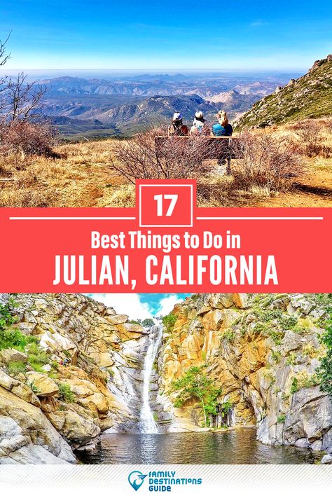 Want to see the most incredible things to do in Julian, CA? We’re FamilyDestinationsGuide, and we’re here to help: From unique activities to the coolest spots to check out, discover the BEST things to do in Julian, California - so you get memories that last a lifetime! #julian #julianthingstodo #julianactivities #julianplacestogo Julian California, California Places To Visit, Southern California Travel, Borrego Springs, California Life, California Roadtrip, Romantic Road, California Camping, Nevada Travel