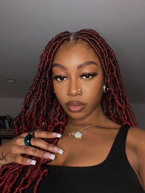 Faux Locs Hairstyles, Box Braids Styling, Hair Laid, Braided Hairstyles For Black Women, Locs Hairstyles, Baddie Hairstyles, Box Braids Hairstyles, Hair Inspo Color, Braids For Black Hair