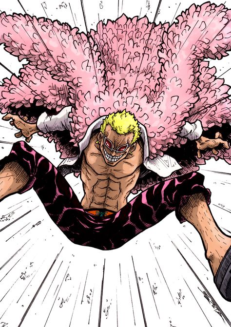 Donquixote Doflamingo A.K.A. Joker One Piece fanart Ink, colored with Photoshop One Piece Deviantart, Don·quixote Doflamingo, Doflamingo Wallpaper, Donquixote Doflamingo, One Piece Funny, Bd Comics, One Piece Drawing, One Piece Fanart, Manga Anime One Piece