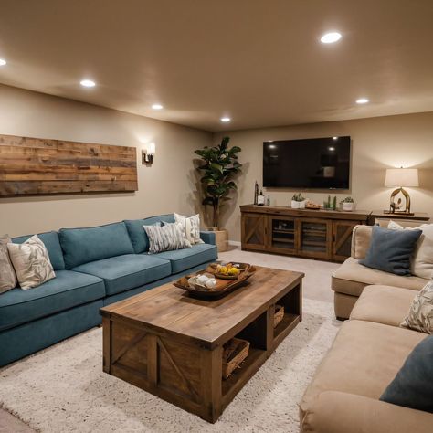 Futon Basement Ideas, Cozy Family Room Ideas With Tv, Cozy Basement Living Room Ideas, Family Tv Room Ideas, Small Entertainment Room, Small Basement Living Room Ideas, Basement Lounge Ideas, Cozy Basement Family Room, Basement Tv Room