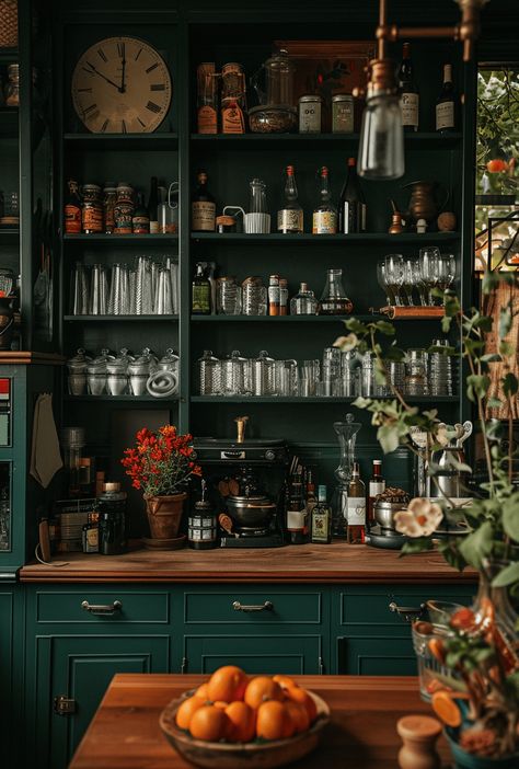 1890s Victorian Home, Victorian Inspired Kitchen, Small Victorian Kitchen, Victorian Kitchen Aesthetic, Victorian Homes Interior Kitchen, Victorian Kitchen Design, Dark Academia Kitchen, Victorian Style Kitchen, Classic Backsplash