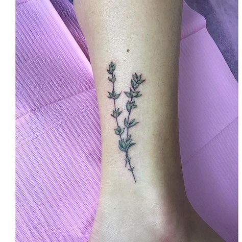 Keira-rose | I always have thyme for herb tattoos 🌱🌱🌱 | Instagram Thyme Tatoos, Keira Rose, Rosemary Tattoo, Herb Tattoo, Tattoos Instagram, Branch Tattoo, German Grammar, Initial Tattoo, Nature Tattoos