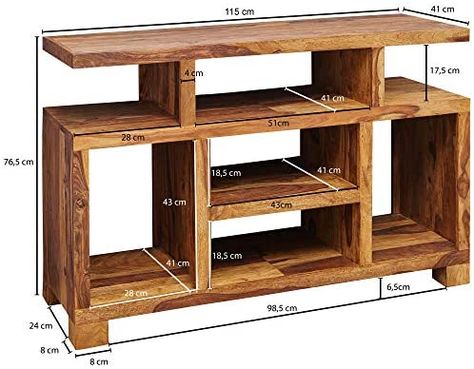 Wohnling Aparador & TV Armario Maciza 120 x 40 cm, Madera Maciza : Amazon.es: Hogar y cocina Pallet Furniture Tv Stand, Tv Shelf Design, Wood Chair Diy, Diy Pallet Bed, Shelf Decor Living Room, Tv Unit Furniture, Rustic Tv Stand, Tv Stand Furniture, Wooden Tv Stands