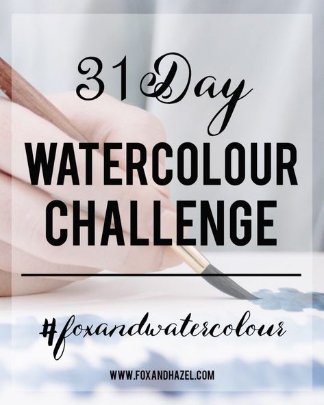 It's Here: 31 Day Watercolour Challenge! | Fox + Hazel | free art + designs Watercolor Challenge, 3 Meals A Day, Wanna Go Home, Painting With Watercolors, Watercolour Challenge, Clean The House, Hope Art, Watercolor Journal, Watercolor Projects