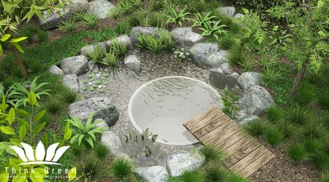 Natural Plunge Pool, Natural Water Features, Landscaping Natural, Waterscape Design, Swimming Ponds, Water Catchment, Natural Swimming Ponds, Swimming Pond, Natural Swimming Pools