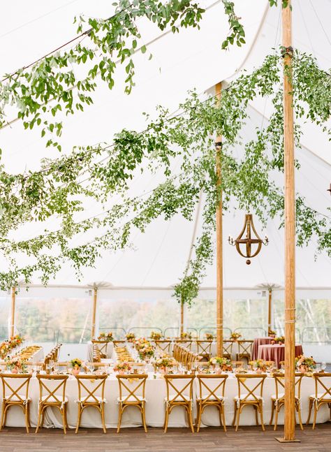 Hanging Greenery in this Sailcloth Tented Fall Wedding | Destination Wedding Planning, Design, Production, Florals, and Stationery by Rebecca Rose Events | Photography by Lance Nicolle | #winterwedding #fallwedding #winterweddingflorals #fallweddingflorals #fallweddingcolors #charlestonwedding #tentedwedding #outdoorwedding #weddingtent #sailclothtent Fall Wedding Tent, Wedding Tent Decor, Tent Wedding Reception, September Fall, Tent Decor, Elegant Wedding Reception, Outdoor Wedding Inspiration, Tent Decorations, Wedding Venue Decorations