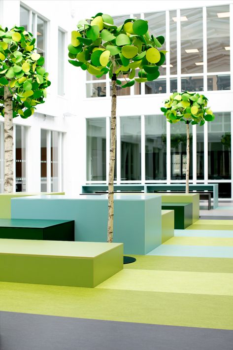 Incorporate biophilic elements to your education spaces by maximising natural light, bringing in plants and greenery, or introducing colours and textures inspired by the natural world. Biophilic Architecture, Formica Laminate, Biophilic Design, Commercial Interiors, School Design, Natural World, Nature Inspired, Natural Light, Laminate