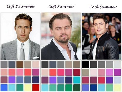 Color Palette Men, Clothing Color Palette, Earth Tones Outfit, Color Analysis Summer, Light Summer Color Palette, Soft Summer Palette, Soft Summer Color Palette, Aesthetic Types, Soft Summer Colors