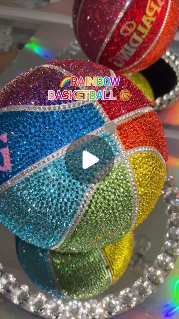 Bijou by Becca | Rhinestone & Crystal Artist on Instagram: "Honoring my favorite Rainbow basketball for that time of year! NBA playoffs! 🌈🏀✨💎 which one should I do next?

#rainbow #rhinestones #bedazzled #bling #diy #diyproject #crafts #basketball #art #rainbowbasketball #satisfying" Rhinestone Basketball Diy, Bling Basketball, Rhinestone Art Diy, Diy Rhinestone Crafts, Secret Room, Rhinestone Crafts, Basketball Art, Diy Rhinestone, Rhinestone Art