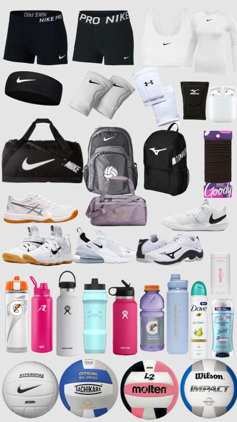 Things to buy for volleyball #volleyball #inspo #volleyballoutfit #thingstobuy #fypshuffle #shufflefyp #preppy #aethstetic #preppyaethestic Preppy Aethstetic, Sports Bag Essentials, Volleyball Accessories, Vollyball Outfits, Volleyball Outfit, Summer Shopping List, Volleyball Bag, Volleyball Stuff, Cute Sporty Outfits