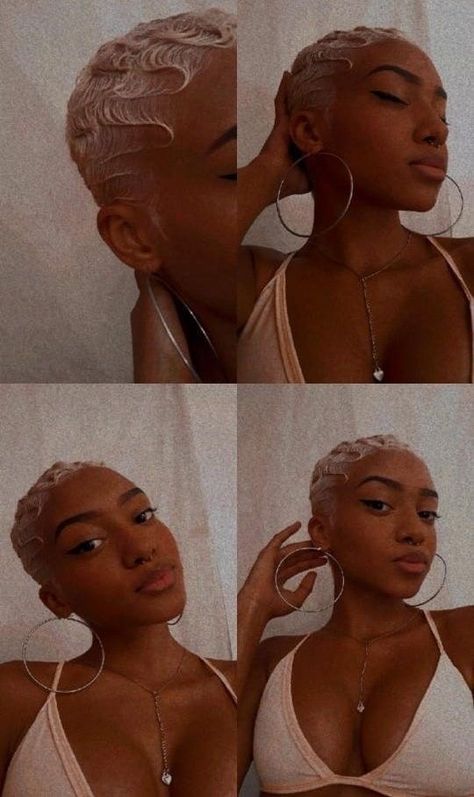 Waves Hair Girl, Shaved Hair Girl, Finger Waves Short Hair Black Women, Women With Waves, Hairstyle Ideas For Short Hair, Finger Waves Short Hair, Cabello Afro Natural, Short Hair Designs, Finger Wave Hair