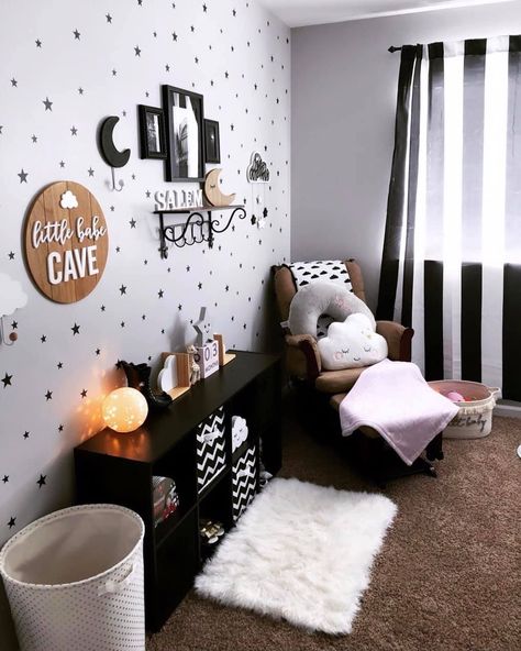 Boho Goth Nursery, Black Theme Nursery, Black Crib Nursery Ideas Girl, Dark Themed Nursery, Witch Nursery Ideas, Horror Themed Nursery, Halloween Themed Nursery, Nursery Ideas Goth, Emo Nursery Ideas