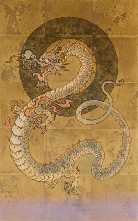 Ancient Japanese Art, Arte Doodle, Japanese Dragon Tattoos, Japanese Drawings, Japanese Art Prints, Japanese Dragon, Eastern Art, Arte Inspo, Japanese Painting