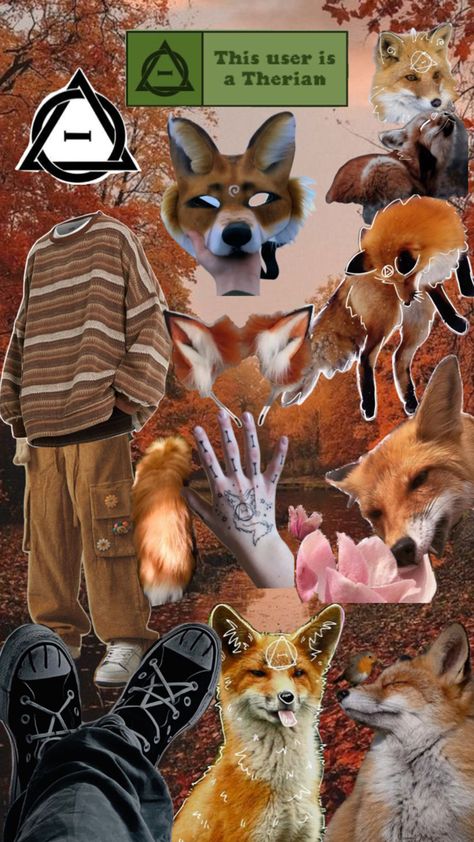 red fox, fox, therian, aesthetic, orange, fall, forest, tail, therian mask, cottagecore, collage Red Fox Therian, Cottagecore Collage, Therian Aesthetic, Fox Therian, Therian Mask, Aesthetic Orange, Pet Spaces, Fall Forest, Fox Mask