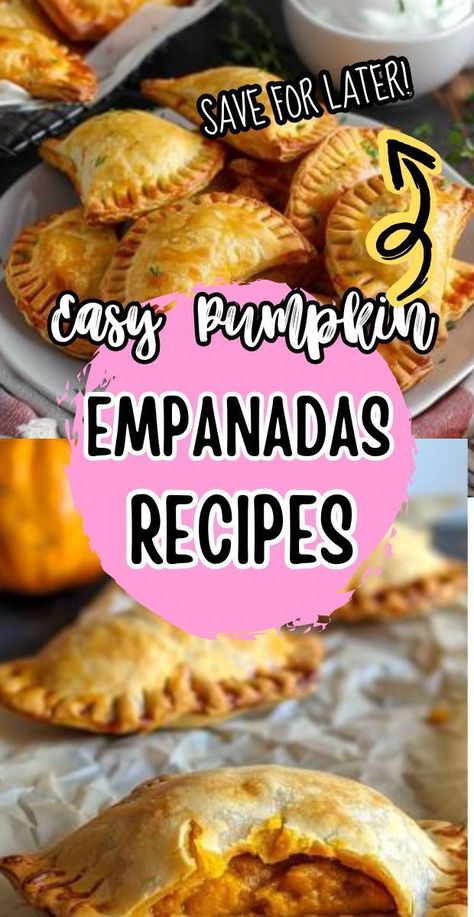 Easy Pumpkin Empanadas (Mini Hand Pies) wafting through your kitchen. These mini hand pies are the epitome of comfort food, featuring a buttery, flaky crust enveloping a sweet and spiced pumpkin filling. Perfect for snacking, dessert, or even as a delightful addition to your Thanksgiving Easy Pumpkin Empanadas Recipe, Easy Pumpkin Empanadas, Empenada Recipe, Sweet Empanadas Recipe, Mini Hand Pies, Easy Empanadas Recipe, Pumpkin Empanadas, Pumpkin Filling, Lemon Cream Pies