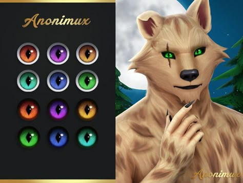 Anonimux Simmer's Werewolf Default Eyes 01 Sims 4 Werewolf Cc, Sims 4 Werewolf, Mods For Sims 4, Werewolf Eyes, Female Werewolves, Wolf Eyes, Wolf Mask, Howl At The Moon, Sims 4 Cas