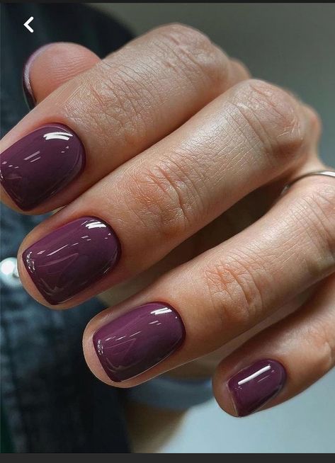 Single Color Gel Nails, Round Short Nails Designs, Early Spring Nails Late Winter, Mulberry Nails, Fun Dip Nails, March Nail Colors, Black Spring Nails, Late Winter Nails, Bare Nails