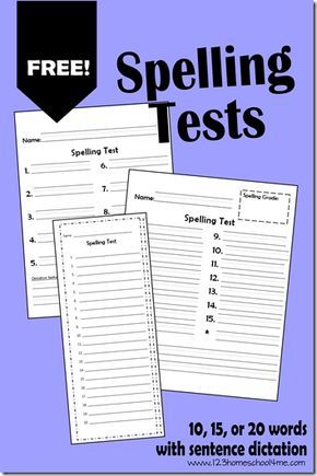 FREE printable Spelling Test Printables for K-6th Grade. Spelling tests are a good way to evaluate how well students have learned words. These can be used for pretest, test, practice, and more post test review. Perfect for homeschool, parents, and teachers of kids 1st grade, 2nd grade, 3rd grade, 4th grade, 5th grade, and 6th grade. 2nd Grade Spelling, To Do List Printable, Teaching Spelling, Spelling Test, Grade Spelling, Spelling Lists, 2nd Grade Ela, Spelling Activities, Homeschool Printables