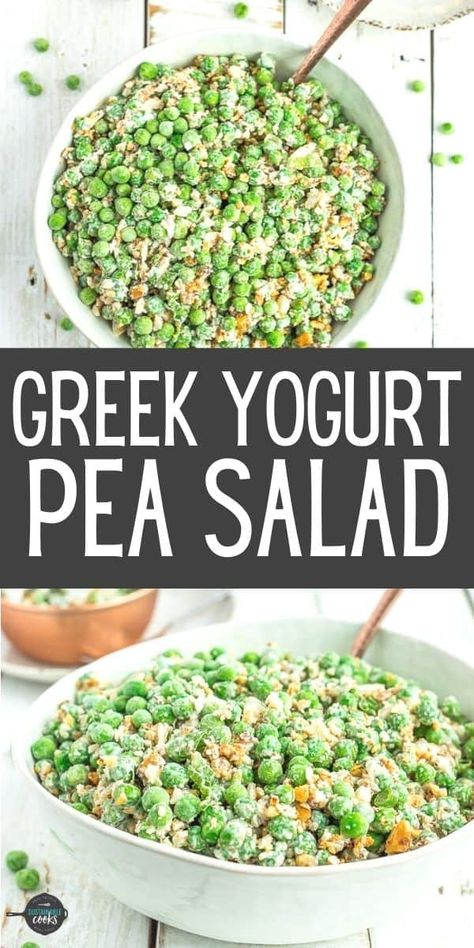 Easy Pea Salad, Cold Pea Salad, Green Pea Salad, Green Peas Recipes, Cottage Recipes, Pea Salad Recipes, Feta Salad Recipe, Make Ahead Salads, Split Peas