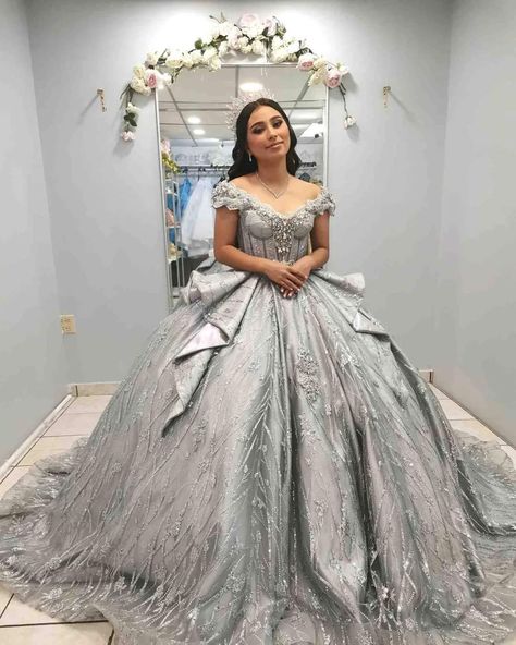 Silver Xv Dresses, Silver Quince Dress, Gray Quinceanera Dresses, Grey Quince Dresses, Silver Quince Dresses, Moda2000 Quince Dresses, Grey Quinceanera Dresses, Silver Quinceanera Dresses, Silver Quince